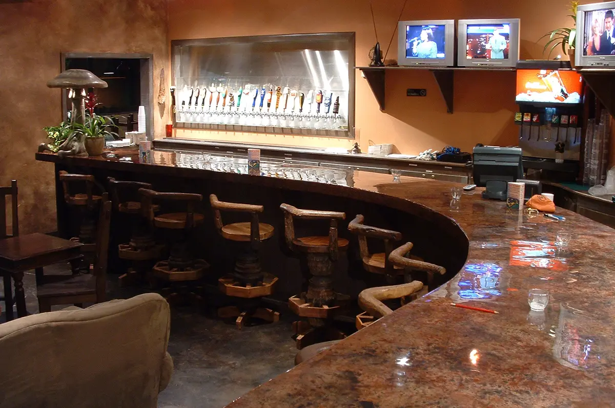 Concrete Bar Top with custom finish