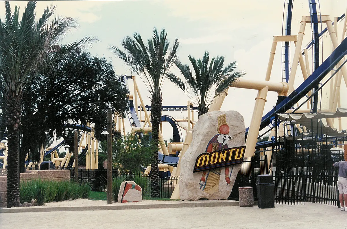 Montu Ride sign Montu Ride sign
