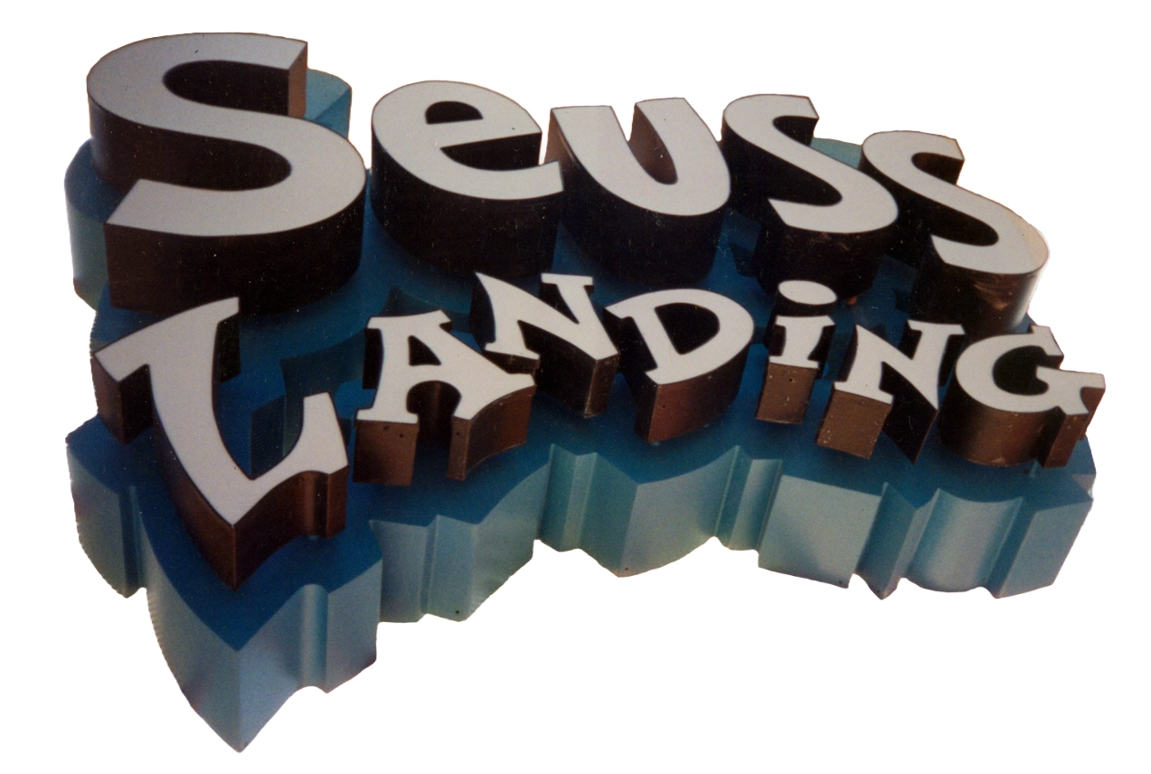 Seuss Landing sign Seuss Landing sign
